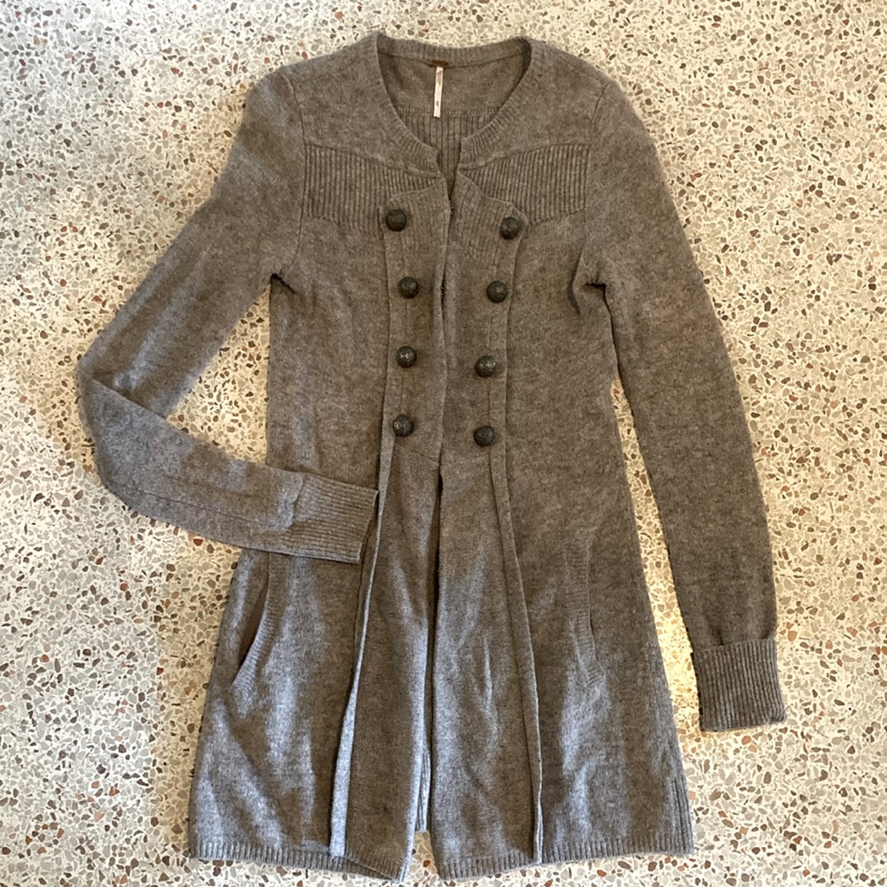 Free People Wool Sweater Coat